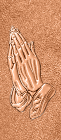 Copper Praying Hands Shimmer Copper